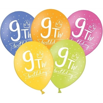 moja párty Latexový balónik 9 Birthday žltý