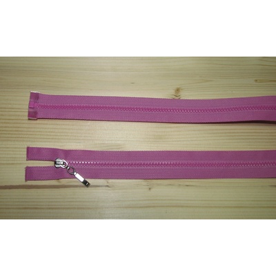 Kostenný zips ružová 3mm deliteľný jednosmerný 70cm