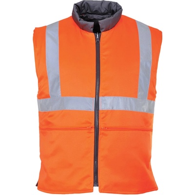 Portwest RT44 reflexná vesta obojstranná Bodywarmer RIS oranžová
