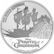 New Zealand Mint strieborná minca Piráti z Karibiku Bludný Holanďan 2021 1 Oz