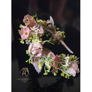 Radi handmade Диадема с лилави рози и цветя (1003)
