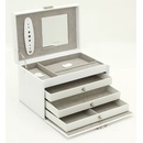 Friedrich Lederwaren šperkovnice Classico 23236 10 šedá bílá