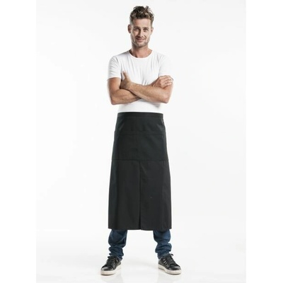 Chaud Devant Kuchařská zástěra 4-Pockets Black Black