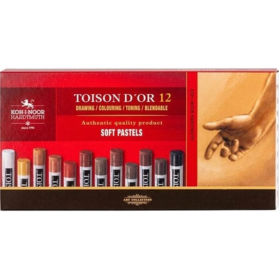 Koh-I-Noor Toison D’Or mäkké pastely 12 ks hnedé odtiene