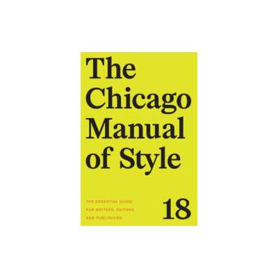 The Chicago Manual of Style, 18th Edition