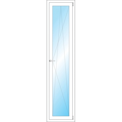 OKNA HNED Plastové okno 47x202 cm bílé otevíravé a sklopné pravé