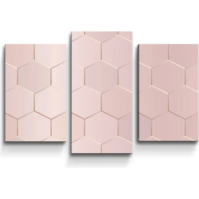 Sablio Obraz - 3-dílný Rose gold - 75x50 cm