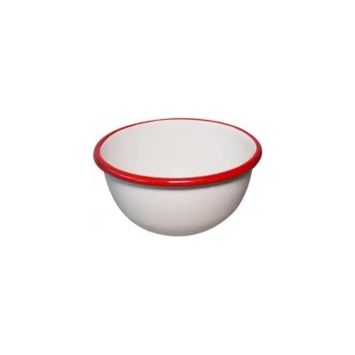 Horecano Емайлирана купа ф22см крем/червено retro-(69/22 105+105 (0160218)