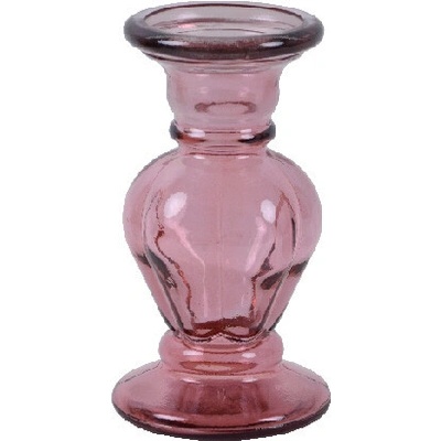 Svícen z recyklovaného skla ANADIR, 20 cm, růžová (balení obsahuje 1ks)|Vidrios San Miguel|Recycled Glass