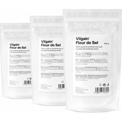Vilgain Fleur de Sel Multipack 3 x 400 g