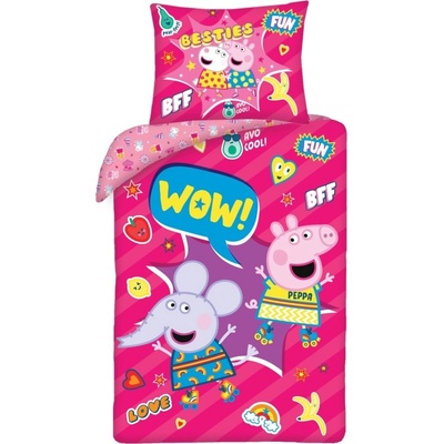 Halantex Obliečky Peppa Pig wow Bavlna 140x200 70x90