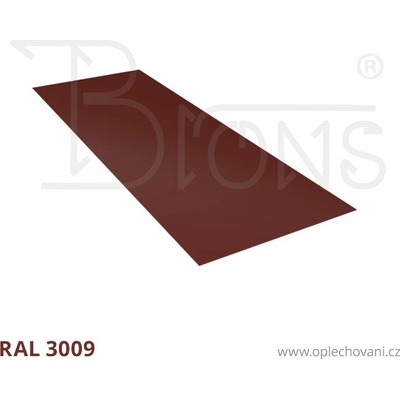 Brons Rovinný plech 700 x 2000 mm červenohnědá