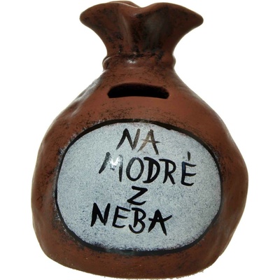 Pokladnička s nápisom - na modré z neba