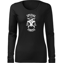 Dragowa Slim dámske tričko s dlhým rukávom special forces čierna