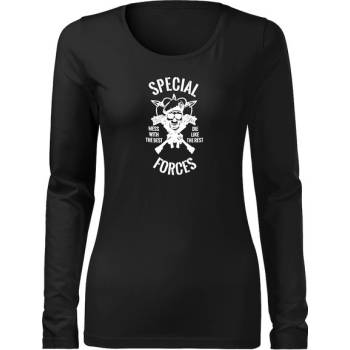 Dragowa Slim dámske tričko s dlhým rukávom special forces čierna