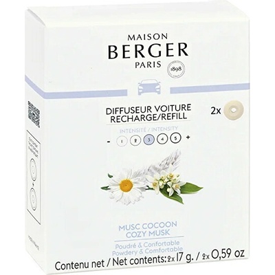 Maison Berger Paris Cozy Musk Car Diffuser Recharge/Refill 2 ks