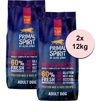 Primal Spirit Dog 60% Wilderness iberské prase 12 kg