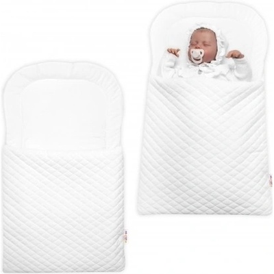 Baby Nellys Zavinovačka Deluxe na zip prošívaný Velvet bílý