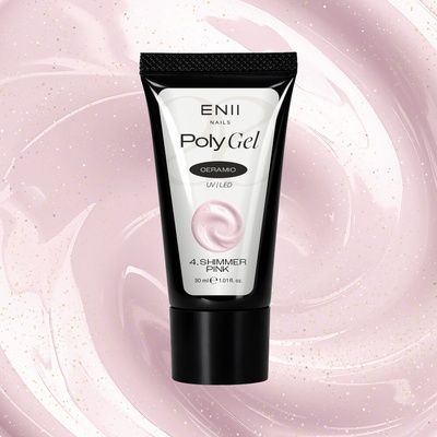 ENII NAILS Polygel Ceramic 4 Shimmer Pink polygel v tubě 30 ml