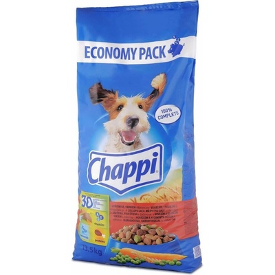 Chappi s hovädzím mäsom hydinou a zeleninou 13,5 kg
