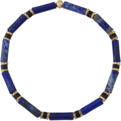 Manoki Luxusní pánský náramek Antonio Gold - lapis lazuli a onyx BA1234GN/23 23 cm Modrá