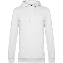 B&C Hoodie pánska mikina s kapucňou biela