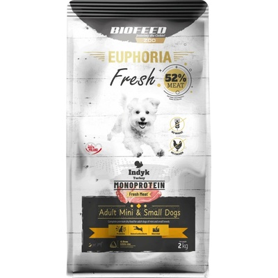 Biofeed Euphoria Fresh Adult Mini & Small Monoprotein Turkey 2 kg