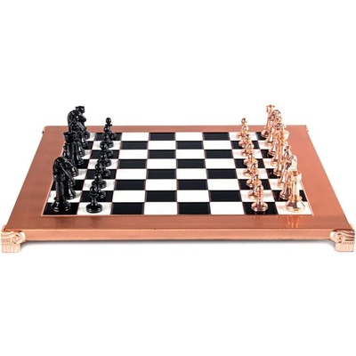 Manopoulos Луксозен шах Manopoulos - Staunton, черно и мед, 36 х 36