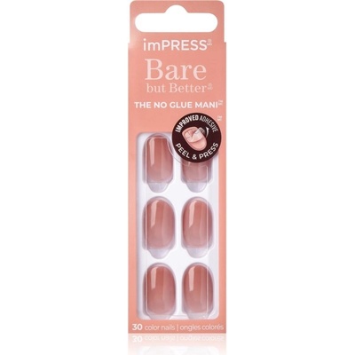 KISS imPRESS Bare but Better umělé nehty samolepicí Charmer 30 ks