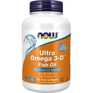 NOW Ultra Omega 3-D with Vitamin D-3 [90 Гел капсули]
