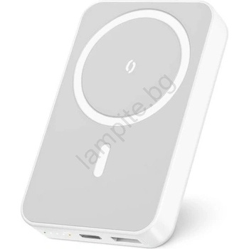Aligator AMS04WT - външна батерия с безжично зареждане MagSafe 10000 mAh 15W PD, черна (PH0039)