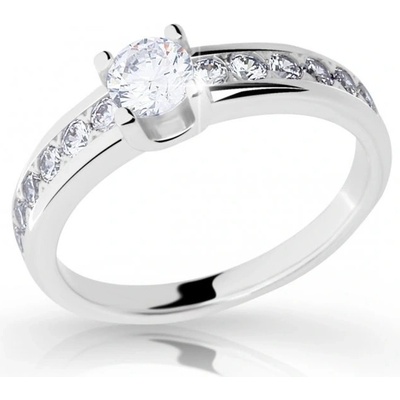 Cutie Jewellery prsteň z bieleho zlata so zirkónmi Z6885-2146 10 X 2
