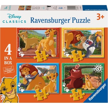 Ravensburger Детски пъзел Ravensburger 4 в 1 - Цар Лъв (7012004025)