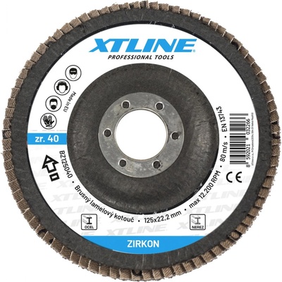 Xtline Kotouč brusný lamelový 125 mm 40 BZ125040