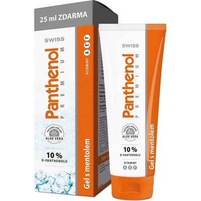 Swiss Premium Panthenol 10% chladivý gel s mentolem pro hydrataci podrážděné pokožky 125 ml – Zbozi.Blesk.cz