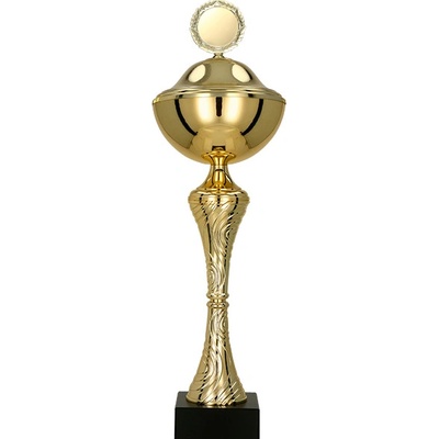 Kovový pohár s poklicí Zlatý 23,5 cm 8 cm