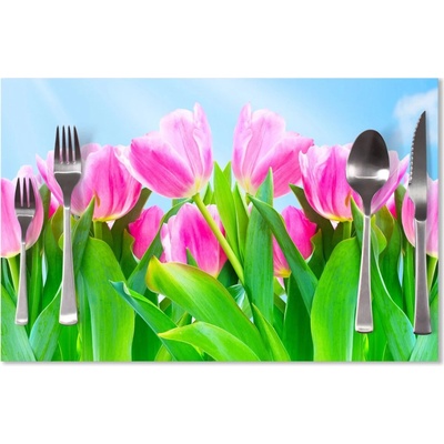 Sablio Prestieranie Ružové tulipány 40x30cm