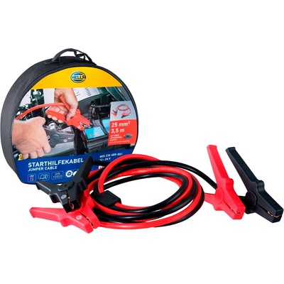 HELLA jumper cable - car jumper cable - 3.5 meters - starter cable for petrol and diesel engines - with carrying bag - 8KS 236 689-001