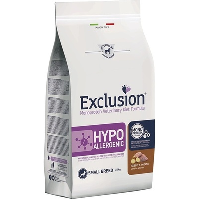 Exclusion Monoprotein Vet Diet Hypoallergenic Small Breed >10 kg králík brambory 2 kg