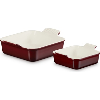 Le Creuset Форми за печене Heritage квадратни бургундско-червени 2 бр (79094009490080)