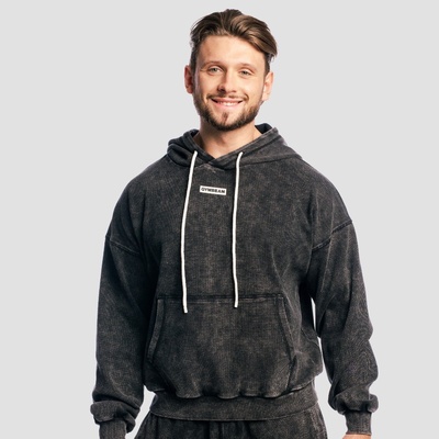 GymBeam Суичър Aura Hoodie Washed Black XXL