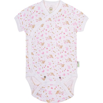 Image 1 of Bio Baby Бебешко боди Bio Baby - органичен памук, 68 cm, 4-6 месеца, розово-бяло (97220103)