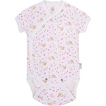 Bio Baby Бебешко боди Bio Baby - органичен памук, 68 cm, 4-6 месеца, розово-бяло (97220103) - ozone