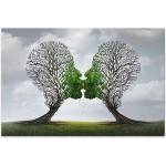 TopMebel " Trees Growing With Love" TopMebel картина на платно дигитален печат 75x50x3cm