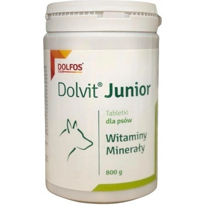 Dolfos Junior - vitamínovo - minerální tablety pro mladé psy, posilují řádný vývoj ětěněte 800 g