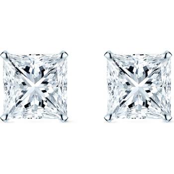 SAVICKI Обеци Share Your Love: бяло злато, лабораторни диаманти с шлифовка "принцеса