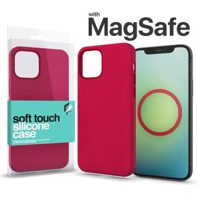XPRO MagSafe attachment Soft Touch Silicone case за устройство Apple iPhone 14 Pro - червен (126901)