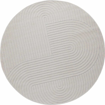 vidaXL Килими за помещение Кръгла Крем Ø 200 СМ (42022582)