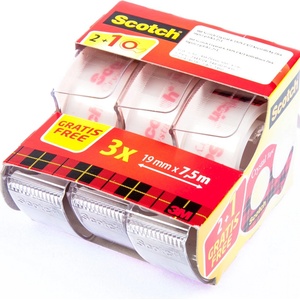 3M Лепяща лента Scotch Crystal 19 мм x 7, 5 м 2 + 1 бр