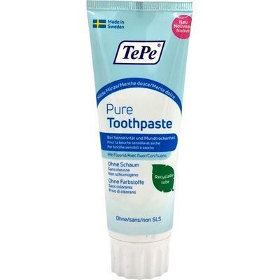TePe Pure s jemnou mätovou príchuťou 75 ml
